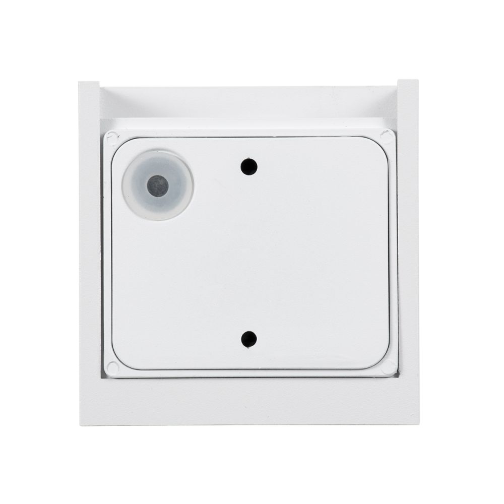 GLOBOSTAR® AXIS-S 60566 Μοντέρνο Φωτιστικό Τοίχου - Απλίκα LED 10W 1250lm 5°/60° AC 220-240V Αδιάβροχο IP65 Ψυχρό Λευκό 6000K - Bridgelux COB Chip & TÜV SÜD Driver - Λευκό Ματ - Μ10 x Π10 x Υ10cm - 5 Χρόνια Εγγύηση