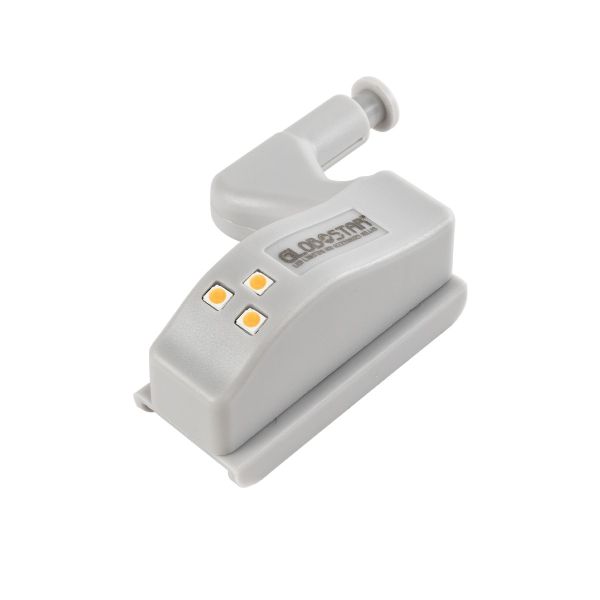 GloboStar® CLOSET 79641 Φωτιστικό Ντουλάπας LED για Μεντεσέ με Διακόπτη On/Off Κουμπωτό με Μπαταρία(Δεν συμπεριλαμβάνεται) - Θερμό Λευκό 2700K - Μ7 x Π4 x Υ2.5cm