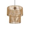 GLOBOSTAR® ROXXI 205-0019 Boho Κρεμαστό Φωτιστικό Οροφής με Ντουί 1 x E27 AC 220-240V IP20 - Μπεζ - M35 x Π35 x Υ37cm