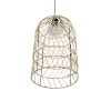 GLOBOSTAR® NETI 205-0025 Boho Κρεμαστό Φωτιστικό Οροφής με Ντουί 1 x E27 AC 220-240V IP20 - Μπεζ - M35 x Π35 x Υ63cm
