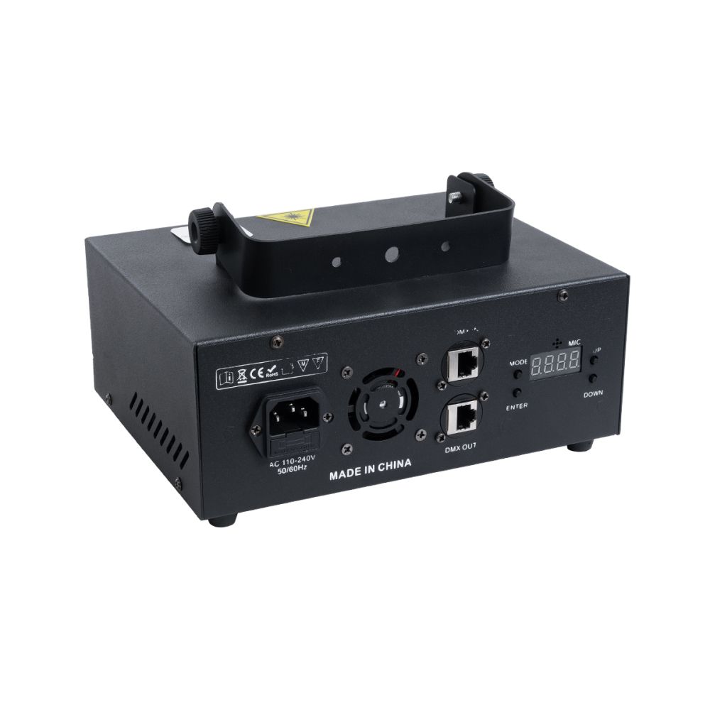 GloboStar® ARES 51127 Επαγγελματικό Laser Projector 30W 1000Mw 300mW RED/635nm - 100mW GREEN/532nm - 600mW BLUE/450nm - AC 220V-240V IP20 3in1 RGB DMX512 - Μ23.5 x Π18 x Υ10cm - 2 Χρόνια Εγγύηση