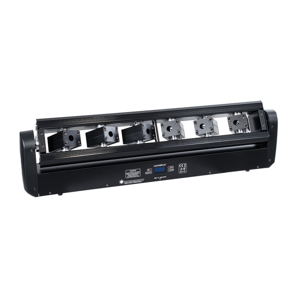 GLOBOSTAR® AMNESIA 51179 Stage Κινούμενη Ρομποτική Κεφαλή Spider Super Beam LASER 150W 2° AC 220-240V IP20 6 x 1W LASER Chip 300mW RED/638nm 100mW GREEN/531nm 600mW BLUE/442nm Πολύχρωμο RGB Dimmable DMX512 Protocol 14/35 Channels - Μ86 x Π23 x Υ9cm - 2 Χρ