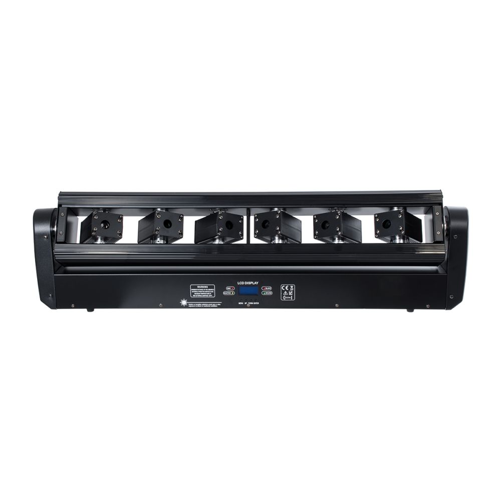 GLOBOSTAR® AMNESIA 51179 Stage Κινούμενη Ρομποτική Κεφαλή Spider Super Beam LASER 150W 2° AC 220-240V IP20 6 x 1W LASER Chip 300mW RED/638nm 100mW GREEN/531nm 600mW BLUE/442nm Πολύχρωμο RGB Dimmable DMX512 Protocol 14/35 Channels - Μ86 x Π23 x Υ9cm - 2 Χρ