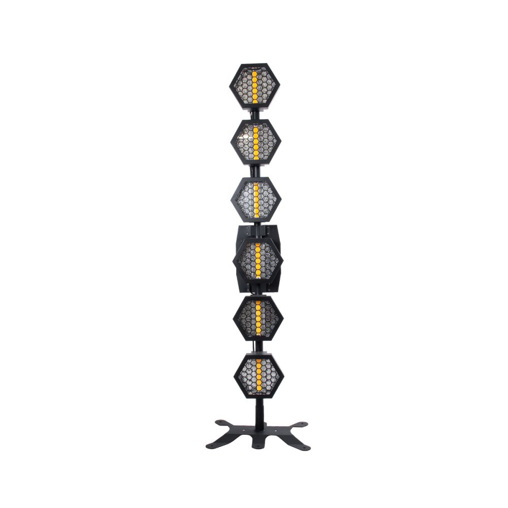HEXA® HALO 51194 Stage Φωτιστικό Ειδικών Εφέ Digital Matrix Pixel & Blinder LED 672W 120° AC 220-240V IP20 6 x 100W COB Chip & 144 x 0.5W SMD5050 Chip Ultra Θερμό Λευκό 2200K & Πολύχρωμο RGB Dimmable DMX512 Protocol - Μ40 x Π32 x Υ146.5cm - 2 