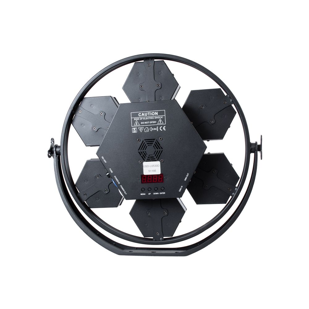 HEXA® HALO 51195 Stage Φωτιστικό Ειδικών Εφέ Digital Matrix Pixel & Blinder LED 434W 120° AC 220-240V IP20 7 x 50W COB Chip & 168 x 0.5W SMD5050 Chip Ultra Θερμό Λευκό 2200K & Πολύχρωμο RGB Dimmable DMX512 Protocol - Μ50 x Π10.5 x Υ47cm - 2 Χρ