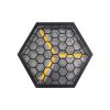 GloboStar® 51201 HALO HEXA Επαγγελματικό Φωτιστικό Ειδικών Εφέ DIGITAL MATRIX PIXEL & Blinder - 3 x 80W LED COB Chips Ultra Gold Warm White 2200K & 30 x 0.5W LED SMD5050 Chips RGB - AC 220V-240V DMX512 Display on Body - Μαύρο - Μ38 x Π38 x Υ22cm -