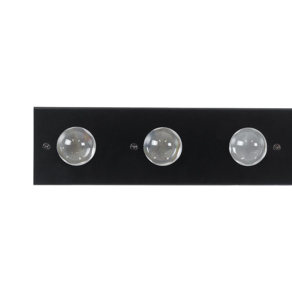 GloboStar® 51204 MEDES Επαγγελματική Μπάρα Φωτισμού Wall Washer LED 14 x 10W 140W 8° AC 220-240V IP20 Πολύχρωμο RGB DMX512 - Μαύρο - Μ100 x Π6.5 x Υ12.5cm - 2 Χρόνια Εγγύση