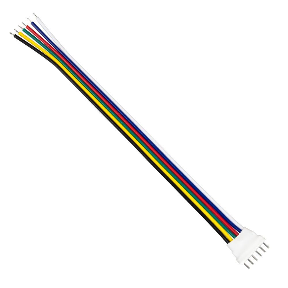 GLOBOSTAR® STRIPCON 70744 Ταχυσύνδεσμος 6 Pin Αρσενικός για Ταινία LED RGBW+WW σε 6 Καλώδια IP20 - Πολύχρωμο - Μ16 x Π1.5 x Υ0.3cm