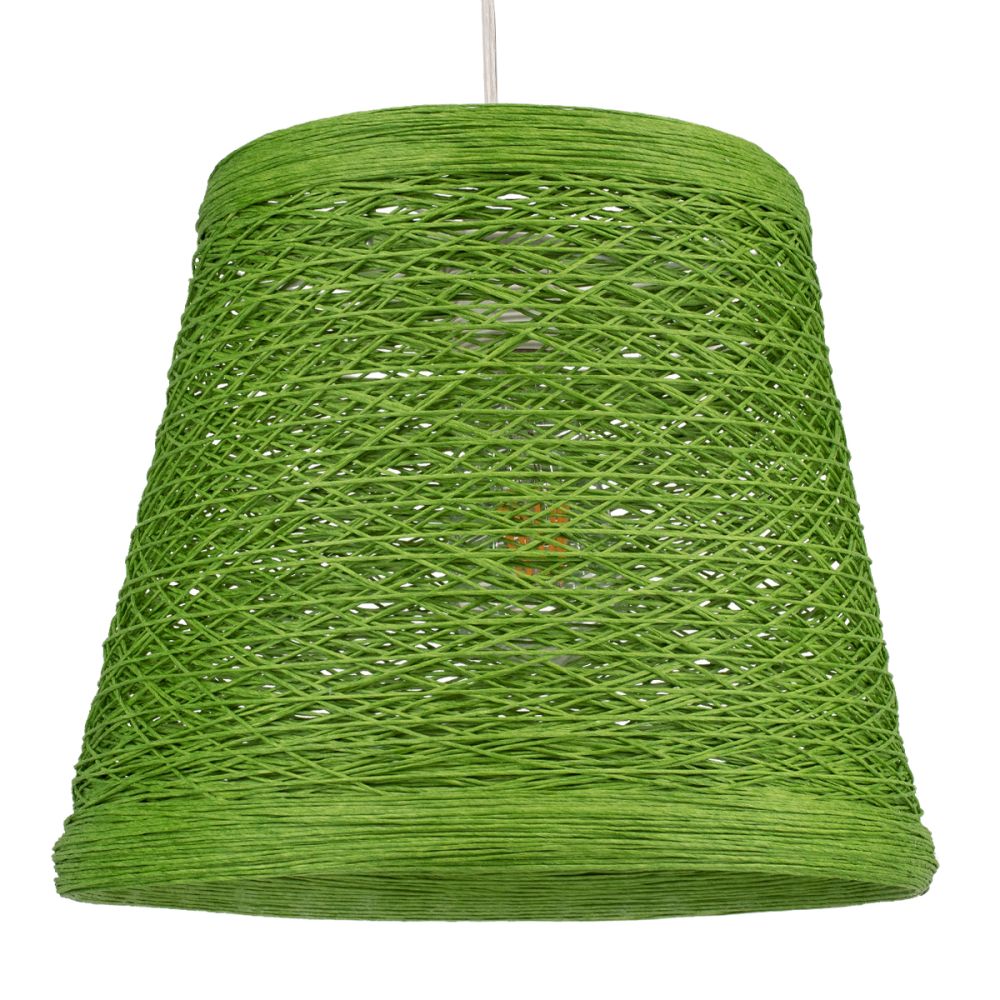 GLOBOSTAR® PLAYROOM 00864 Vintage Κρεμαστό Φωτιστικό Οροφής με Ντουί 1 x E27 AC 220-240V IP20 - Πράσινο - Μ32 x Π32 x Υ27cm