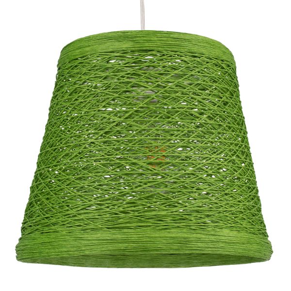 GLOBOSTAR® PLAYROOM 00864 Vintage Κρεμαστό Φωτιστικό Οροφής με Ντουί 1 x E27 AC 220-240V IP20 - Πράσινο - Μ32 x Π32 x Υ27cm
