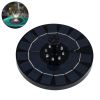 GLOBOSTAR® FOUNTAIN 71532 Διακοσμητικό Συντριβάνι LED 3W 150lm 120° DC 5V με Φωτοβολταϊκό Panel 5V 0.2W & Επαναφορτιζόμενη Μπαταρία Li-ion 3.2V 1500mAh Αδιάβροχο IP68 Ψυχρό Λευκό 6000K - Sanan Diode Chip - Μαύρο - 4 Μπέκ Ψεκασμού - Μ18 x Π18 x Υ8cm - 
