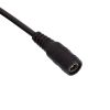 GLOBOSTAR® STRIPDC 70748 Ταχυσύνδεσμος DC Jack 5.5x2.1mm Θηλυκός IP20 - Μαύρο - Μ200 x Π2.1 x Υ2.1cm