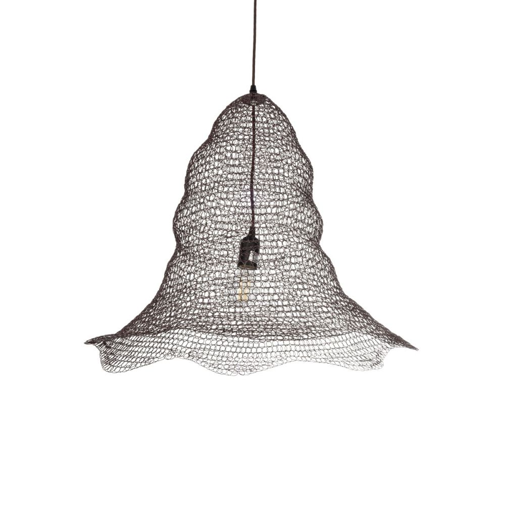 GLOBOSTAR® KENTUCKY 01893 Vintage Κρεμαστό Φωτιστικό Οροφής με Ντουί 1 x E27 AC 220-240V IP20 - Καφέ - Μ60 x Π60 x Υ52cm