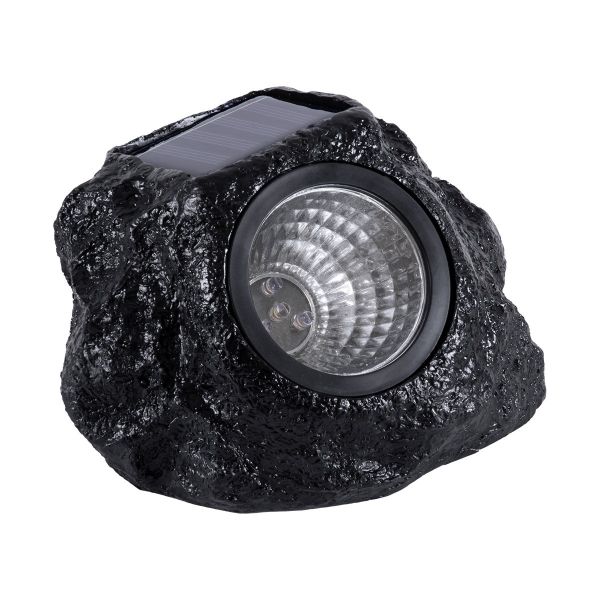 GLOBOSTAR® ROCHLIGHT 71484 Διακοσμητικό Φωτιστικό Κήπου LED 1W 50lm 120° DC 5V με Φωτοβολταϊκό Panel 5V 0.1W & Επαναφορτιζόμενη Μπαταρία Li-ion 3.2V 600mAh Αδιάβροχο IP65 Ψυχρό Λευκό 6000K - Μ15 x Π12 x Υ10cm - 2 Χρόνια Εγγύηση