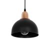 GLOBOSTAR® ΗUT 203-0145 Μοντέρνο Κρεμαστό Φωτιστικό Οροφής με Ντουί 1 x E27 AC 220-240V IP20 - Μάυρο & Χάλκινο - Μ18 x Π18 x Υ18cm