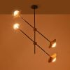 GLOBOSTAR® JOLIET 999-0044 Μοντέρνο Φωτιστικό Οροφής με Ντουί 4 x G9 AC 220-240V IP20 - Μαύρο & Χρυσό - Μ93 x Π20 x Υ106cm