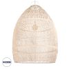 GLOBOSTAR® MALIBU 01813 Boho Κρεμαστό Φωτιστικό Οροφής με Ντουί 1 x E27 AC 220-240V IP20 - Μπεζ - Μ120 x Π120 x Υ156cm