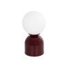 GLOBOSTAR® MAGIC 204-0135 Μοντέρνο Επιτραπέζιο Φωτιστικό Πορτατίφ με Ντουί 1 x E14 AC 220-240V IP20 - Κόκκινο & Λευκό - Μ15 x Π15 x Υ28cm