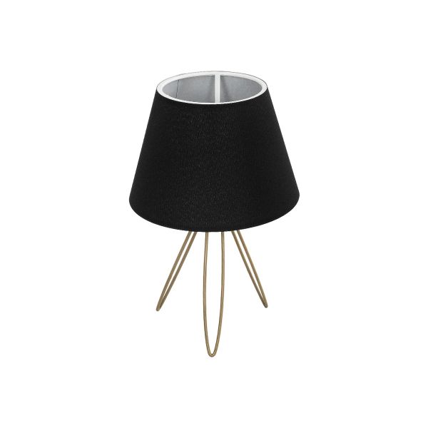 GLOBOSTAR® TRIP 204-0085 Μοντέρνο Επιτραπέζιο Φωτιστικό Πορτατίφ με Ντουί 1 x E27 AC 220-240V IP20 - Χρυσό & Μαύρο - Μ22 x Π22 x Υ34cm