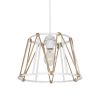 GLOBOSTAR® JUTE 203-0091 Μοντέρνο Κρεμαστό Φωτιστικό Οροφής με Ντουί 1 x E27 AC 220-240V IP20 - Λευκό & Μπεζ - Μ30 x Π30 x Υ23cm