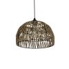 GLOBOSTAR® ARANCIA 205-0047 Boho Κρεμαστό Φωτιστικό Οροφής με Ντουί 1 x E27 AC 220-240V IP20 - Μπεζ - M35 x Π35 x Υ26cm