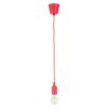 GLOBOSTAR® CABLITO 61551 Μοντέρνο Κρεμαστό Φωτιστικό Οροφής με Ντουί 1 x E27 AC 220-240V IP20 - Κόκκινο - Μ4 x Π4 x Υ110cm