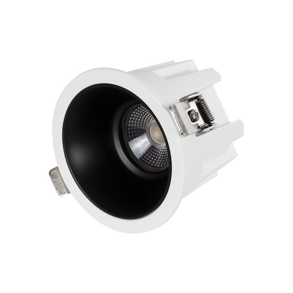GLOBOSTAR® DUSTY 60340 Χωνευτό Downlight Σποτ LED 12W 1380lm 45° AC 220-240V Αδιάβροχο IP65 Φυσικό Λευκό 4500K - Bridgelux COB Chip & TÜV SÜD Driver - Λευκό & Μαύρο Ματ - Μ8.5 x Π8.5 x Υ7cm / Q7.2cm - 5 Χρόνια Εγγύηση