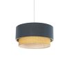 GLOBOSTAR® BIGGIE 204-0094 Μοντέρνο Κρεμαστό Φωτιστικό Οροφής με Ντουί 1 x E27 AC 220-240V IP20 - Μπλε & Μπεζ - Μ30 x Π30 x Υ17cm