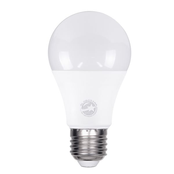 GLOBOSTAR® GLOBE 60031 Λάμπα E27 A60 LED 12W 1356lm 260° AC 220-240V IP20 Φυσικό Λευκό 4500K - Lumileds SMD Chip - Λευκό Γαλακτερό - Μ6 x Π6 x Υ11cm - 3 Χρόνια Εγγύηση