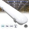 GLOBOSTAR® BIOMAR 60176 Γραμμικό Βιομηχανικό Φωτιστικό Tri-Proof LED 72W 9360lm 120° AC 220-240V Αδιάβροχο IP65 Ψυχρό Λευκό 6000K - Lumileds SMD Chip - Μ150 x Π10.5 x Υ8cm - 3 Χρόνια Εγγύηση