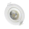 GLOBOSTAR® DE VALERA 60183 Χωνευτό Κινούμενο Downlight Σποτ LED 5W 485lm 60° AC 220-240V IP20 Φυσικό Λευκό 4500K - Bridgelux SMD Chip & TÜV SÜD Driver - Λευκό Ματ - Μ9 x Π9 x Υ4cm / Q8cm - 3 Χρόνια Εγγύηση