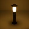 GloboStar® GARDENIO 203-0248 Μοντέρνο Επιδαπέδιο Φωτιστικό Κολωνάκι Κήπου Μονόφωτο 1 x E27 IP44 Μαύρο Πλαστικό - Μ17 x Π17 x Υ58cm