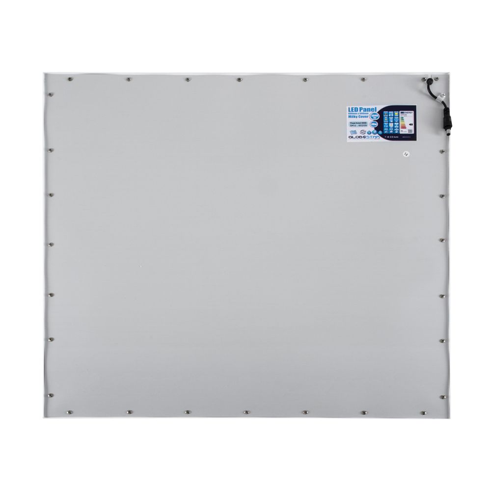 GLOBOSTAR® PANELETI 60209 Χωνευτό Panel Οροφής 60x60 LED 48W 4800lm 120° UGR<19 AC 220-240V IP20 Ψυχρό Λευκό 6000K - Lumileds SMD Chip & TÜV SÜD Driver - Λευκό Γαλακτερό - Μ60 x Π60 x Υ1.5cm / Q56 x 56cm - 5 Χρόνια Εγγύηση