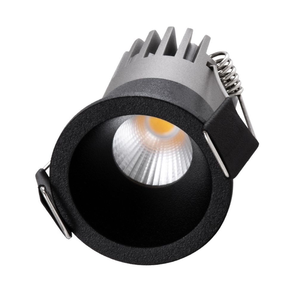 GLOBOSTAR® MICRO-S 60238 Χωνευτό Downlight Σποτ LED 5W 650lm 38° AC 220-240V IP20 Φυσικό Λευκό 4500K - Bridgelux COB Chip & TÜV SÜD Driver - Μαύρο Ματ - Μ4 x Π4 x Υ5.9cm / Q3.5cm - 5 Χρόνια Εγγύηση