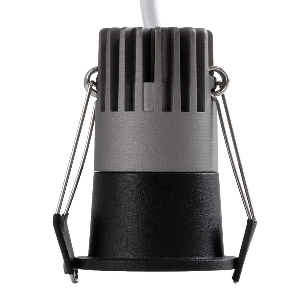 GLOBOSTAR® MICRO-S 60238 Χωνευτό Downlight Σποτ LED 5W 650lm 38° AC 220-240V IP20 Φυσικό Λευκό 4500K - Bridgelux COB Chip & TÜV SÜD Driver - Μαύρο Ματ - Μ4 x Π4 x Υ5.9cm / Q3.5cm - 5 Χρόνια Εγγύηση
