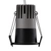 GLOBOSTAR® MICRO-S 60238 Χωνευτό Downlight Σποτ LED 5W 650lm 38° AC 220-240V IP20 Φυσικό Λευκό 4500K - Bridgelux COB Chip & TÜV SÜD Driver - Μαύρο Ματ - Μ4 x Π4 x Υ5.9cm / Q3.5cm - 5 Χρόνια Εγγύηση