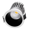 GLOBOSTAR® MICRO-B 60240 Χωνευτό Downlight Σποτ LED 7W 910lm 38° AC 220-240V IP20 Φυσικό Λευκό 4500K - Bridgelux COB Chip & TÜV SÜD Driver - Λευκό & Μαύρο Ματ - Μ6 x Π6 x Υ7.8cm / Q5cm - 5 Χρόνια Εγγύηση