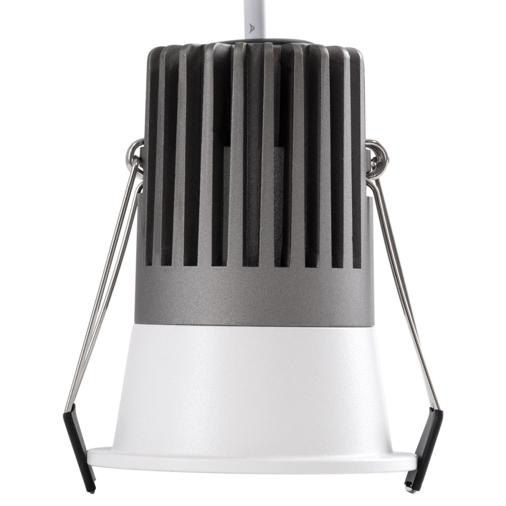GLOBOSTAR® MICRO-B 60240 Χωνευτό Downlight Σποτ LED 7W 910lm 38° AC 220-240V IP20 Φυσικό Λευκό 4500K - Bridgelux COB Chip & TÜV SÜD Driver - Λευκό & Μαύρο Ματ - Μ6 x Π6 x Υ7.8cm / Q5cm - 5 Χρόνια Εγγύηση