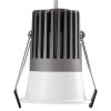 GLOBOSTAR® MICRO-B 60240 Χωνευτό Downlight Σποτ LED 7W 910lm 38° AC 220-240V IP20 Φυσικό Λευκό 4500K - Bridgelux COB Chip & TÜV SÜD Driver - Λευκό & Μαύρο Ματ - Μ6 x Π6 x Υ7.8cm / Q5cm - 5 Χρόνια Εγγύηση