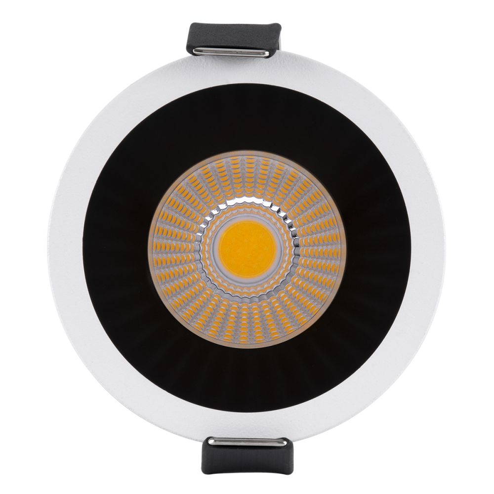 GLOBOSTAR® MICRO-B 60240 Χωνευτό Downlight Σποτ LED 7W 910lm 38° AC 220-240V IP20 Φυσικό Λευκό 4500K - Bridgelux COB Chip & TÜV SÜD Driver - Λευκό & Μαύρο Ματ - Μ6 x Π6 x Υ7.8cm / Q5cm - 5 Χρόνια Εγγύηση
