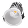GLOBOSTAR® MICRO-B 60243 Χωνευτό Downlight Σποτ LED 7W 875lm 38° AC 220-240V IP20 Θερμό Λευκό 2700K - Bridgelux COB Chip & TÜV SÜD Driver - Λευκό Ματ - Μ6 x Π6 x Υ7.8cm / Q5cm - 5 Χρόνια Εγγύηση