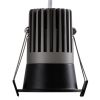 GLOBOSTAR® MICRO-B 60245 Χωνευτό Downlight Σποτ LED 7W 875lm 38° AC 220-240V IP20 Θερμό Λευκό 2700K - Bridgelux COB Chip & TÜV SÜD Driver - Μαύρο Ματ - Μ6 x Π6 x Υ7.8cm / Q5cm - 5 Χρόνια Εγγύηση