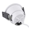 GLOBOSTAR® PLUTO-S 60246 Χωνευτό Downlight Σποτ με Honeycomb Anti Glare Reflector LED 7W 910lm 38° AC 220-240V IP20 Φυσικό Λευκό 4500K - Bridgelux COB Chip & TÜV SÜD Driver - Λευκό & Μαύρο Ματ - Μ6.4 x Π6.4 x Υ4.9cm / Q5.5cm - 5 Χρόνια Εγγύηση