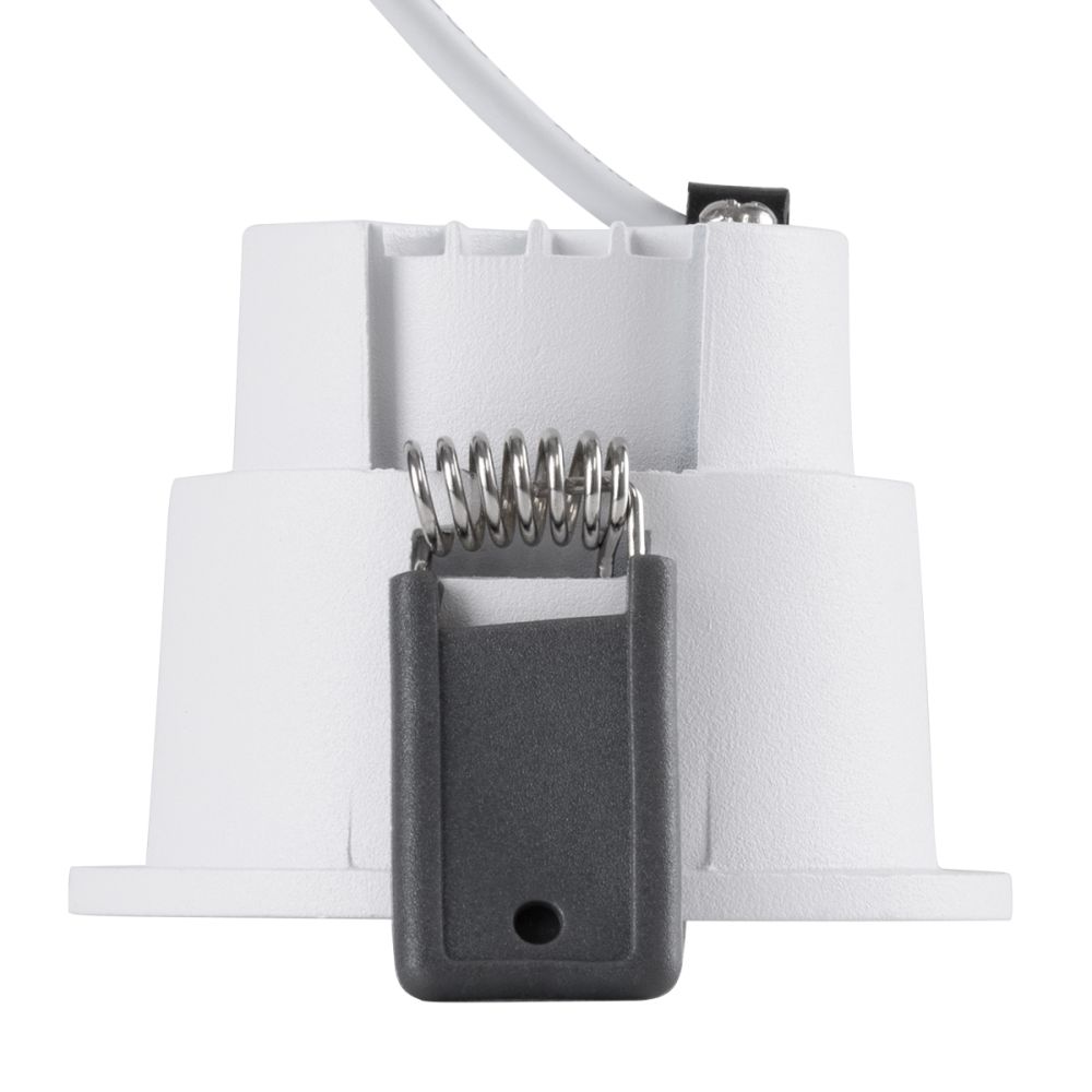 GLOBOSTAR® PLUTO-S 60247 Χωνευτό Downlight Σποτ με Honeycomb Anti Glare Reflector LED 7W 875lm 38° AC 220-240V IP20 Θερμό Λευκό 2700K - Bridgelux COB Chip & TÜV SÜD Driver - Λευκό & Μαύρο Ματ - Μ6.4 x Π6.4 x Υ4.9cm / Q5.5cm - 5 Χρόνια Εγγύηση