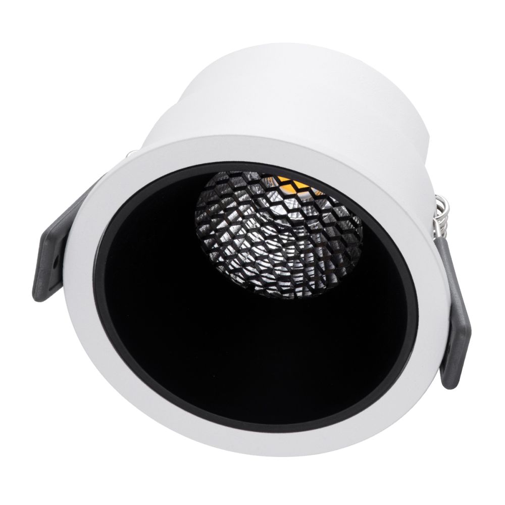 GLOBOSTAR® PLUTO-M 60252 Χωνευτό Downlight Σποτ με Honeycomb Anti Glare Reflector LED 10W 1300lm 38° AC 220-240V IP20 Φυσικό Λευκό 4500K - Bridgelux COB Chip & TÜV SÜD Driver - Λευκό & Μαύρο Ματ - Μ8.4 x Π8.4 x Υ5.9cm / Q7.5cm - 5 Χρόνια Εγγύηση