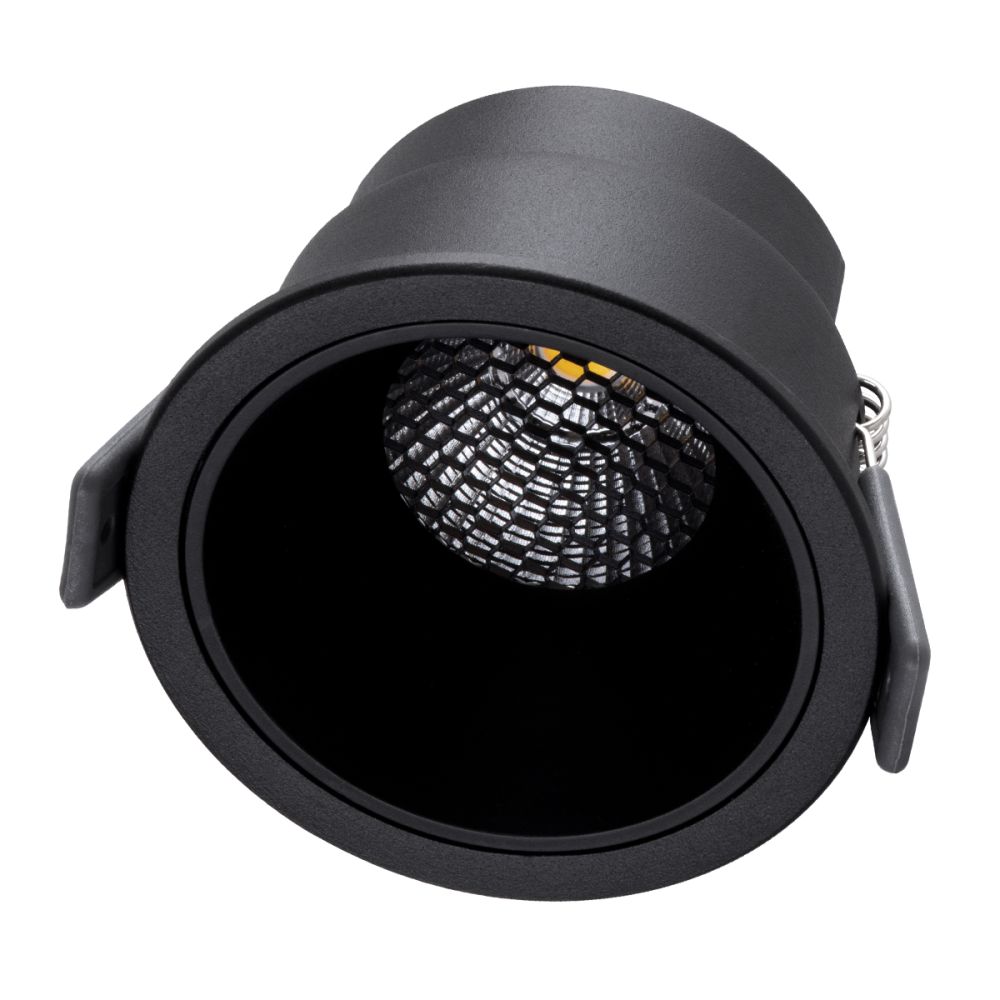 GLOBOSTAR® PLUTO-M 60256 Χωνευτό Downlight Σποτ με Honeycomb Anti Glare Reflector LED 10W 1300lm 38° AC 220-240V IP20 Φυσικό Λευκό 4500K - Bridgelux COB Chip & TÜV SÜD Driver - Μαύρο Ματ - Μ8.4 x Π8.4 x Υ5.9cm / Q7.5cm - 5 Χρόνια Εγγύηση