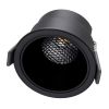 GLOBOSTAR® PLUTO-M 60256 Χωνευτό Downlight Σποτ με Honeycomb Anti Glare Reflector LED 10W 1300lm 38° AC 220-240V IP20 Φυσικό Λευκό 4500K - Bridgelux COB Chip & TÜV SÜD Driver - Μαύρο Ματ - Μ8.4 x Π8.4 x Υ5.9cm / Q7.5cm - 5 Χρόνια Εγγύηση