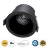 GLOBOSTAR® PLUTO-M 60257 Χωνευτό Downlight Σποτ με Honeycomb Anti Glare Reflector LED 10W 1250lm 38° AC 220-240V IP20 Θερμό Λευκό 2700K - Bridgelux COB Chip & TÜV SÜD Driver - Μαύρο Ματ - Μ8.4 x Π8.4 x Υ5.9cm / Q7.5cm - 5 Χρόνια Εγγύηση