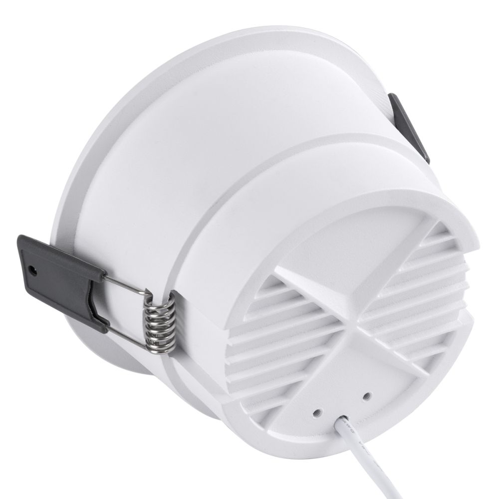 GLOBOSTAR® PLUTO-B 60261 Χωνευτό Downlight Σποτ με Honeycomb Anti Glare Reflector LED 15W 1875lm 38° AC 220-240V IP20 Θερμό Λευκό 2700K - Bridgelux COB Chip & TÜV SÜD Driver - Λευκό Ματ - Μ10.4 x Π10.4 x Υ6.5cm / Q9.5cm - 5 Χρόνια Εγγύηση