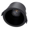 GLOBOSTAR® PLUTO-B 60262 Χωνευτό Downlight Σποτ με Honeycomb Anti Glare Reflector LED 15W 1950lm 38° AC 220-240V IP20 Φυσικό Λευκό 4500K - Bridgelux COB Chip & TÜV SÜD Driver - Μαύρο Ματ - Μ10.4 x Π10.4 x Υ6.5cm / Q9.5cm - 5 Χρόνια Εγγύηση